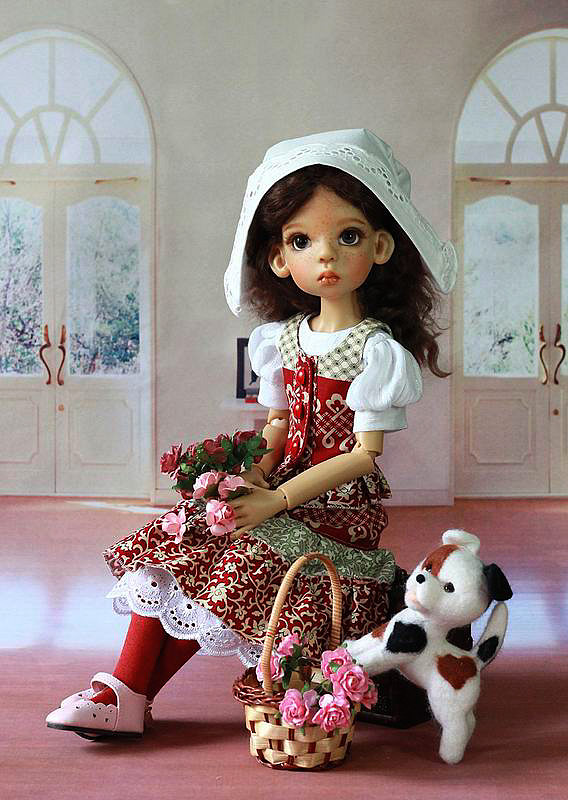 Мона в красном — Куклы Kaye Wiggs (Кайе Виггс): авторские BJD (БЖД) (фото 7)