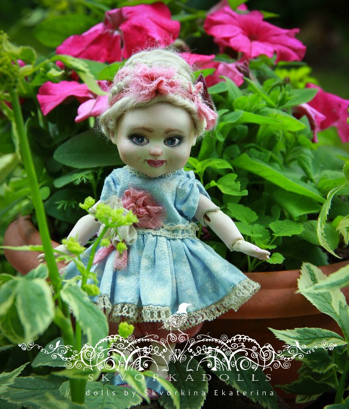 Фарфоровая кукла Бобо - маленькая принцесса (фото 5)