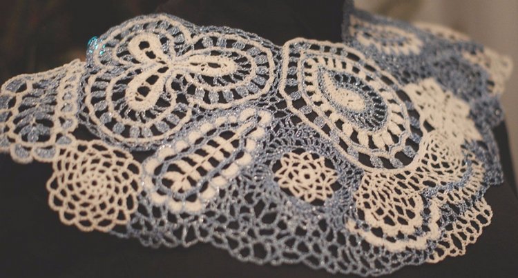 Новое изделие "Морозные узоры", связанное в технике ирландского кружева (фото 4)