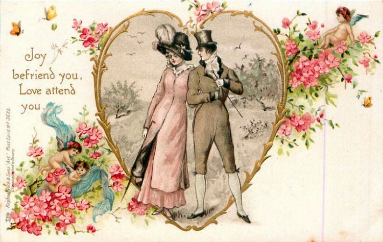 Старинные открытки с Денем Святого Валентина | Бэйбики Старинные открытки с Денем Святого Валентина