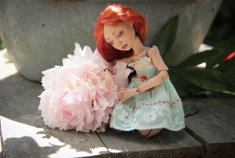 Лаурендиэ и пионы — Авторские шарнирные куклы своими руками: лепка (фото 9)
