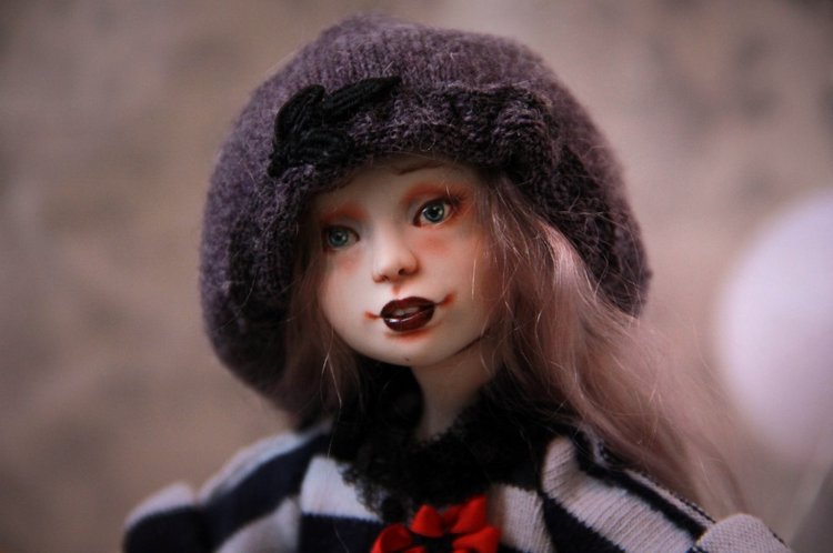 Анук. Маленькая эльфийка. Фарфоровая шарнирная кукла