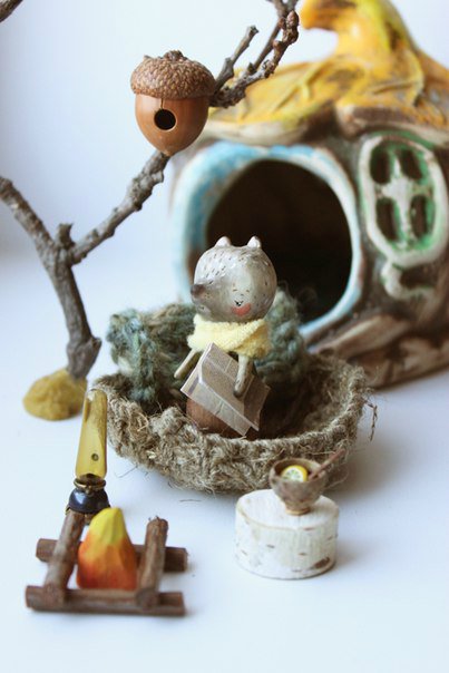 Игрушки из дерева Аси Катечкиной, kotyasya