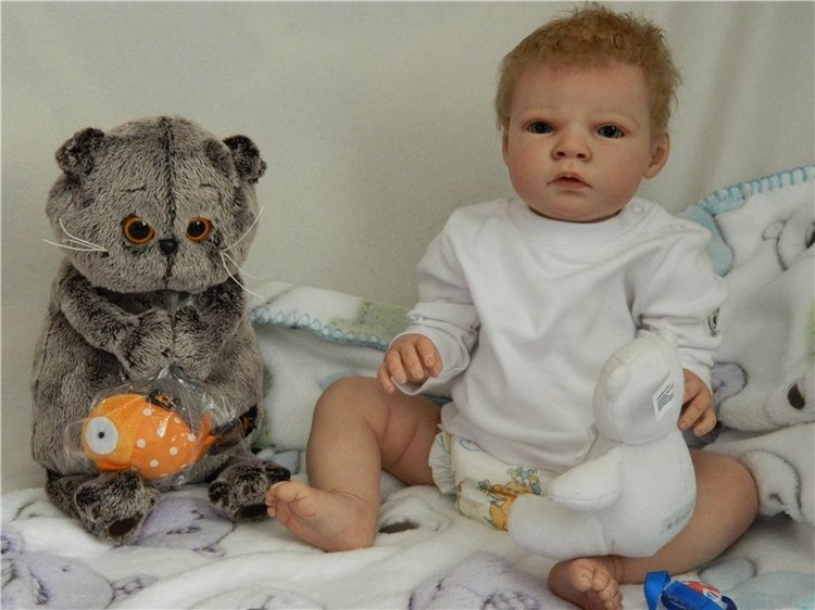 Голубоглазый блондин реборн Дима (фото 6)