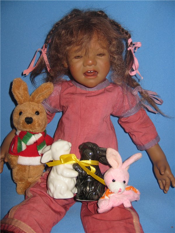 Кто подскажет, как ребенка успокоить? Коллекционная кукла Inke A.Himstedt