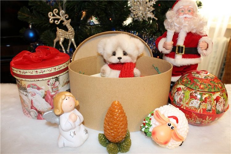 Рождественский Снежок! Авторский мишка Лены Белобородовой (фото 3)