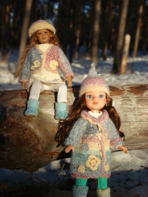 Вязаные платья для Пиппы — Одежда и обувь для кукол своими руками: фото