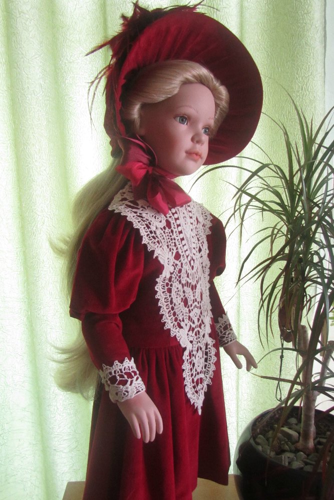 Фарфоровая кукла Ева - "реверанс позапрошлому веку" (фото 9)