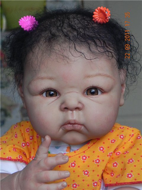 Шоколадная девчонка Александра-Шурочка. Куклы-реборн Светланы Преображенской (фото 9)