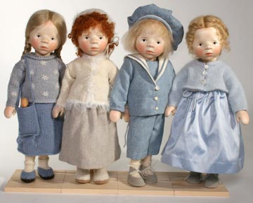 Куклы из дерева, талантливого художника Elisabeth Pongratz