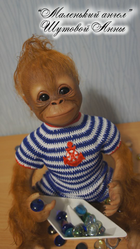 Орангутанчик Смайлик. Кукла-реборн Шутовой Анны (фото 7)