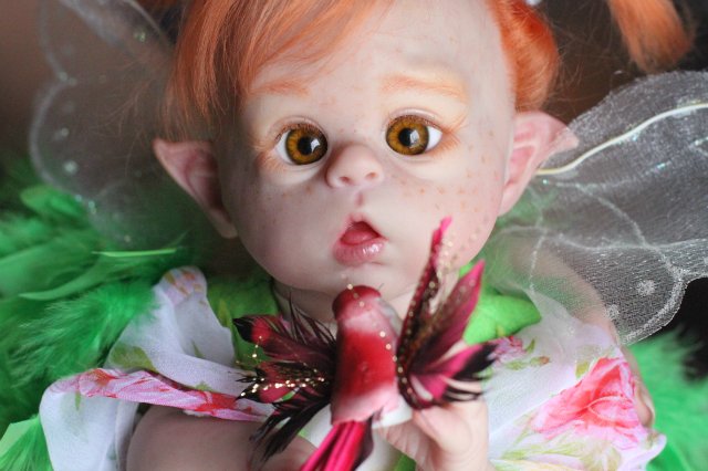 Чудо в перьях, кукла-реборн Элины Кудрявцевой
