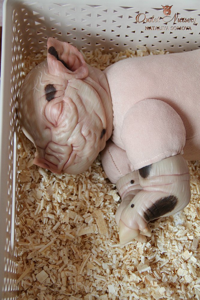 Свинка Пеппа и её младший братик Джордж. Поросята реборн Наталии Сомовой