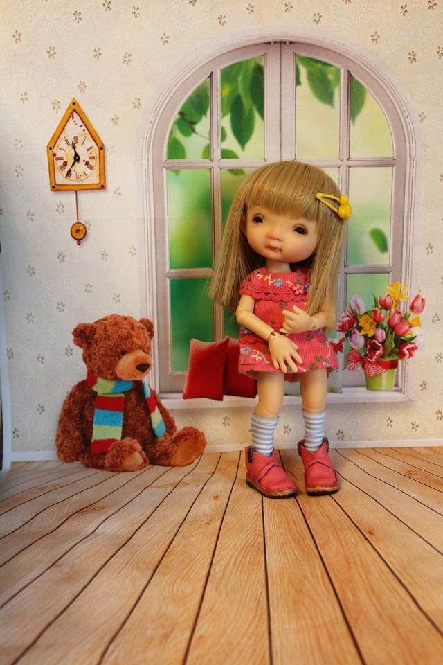 Долгожданная Дрюшечка или первый опыт фотографирования с фоном (фото 8)