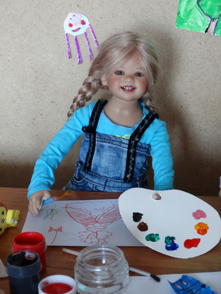 Девочки рисуют — Куклы Annette Himstedt (Аннетт Химстедт): коллекционные (фото 4)