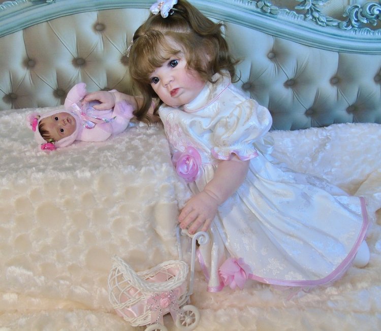 Милая девочка Гулечка — Обучение реборнингу: роспись (фото 9)