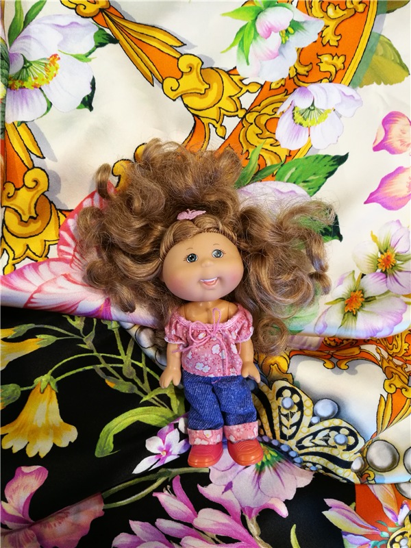 Весенний коллаж тканей — Куклы Cabbage Patch Kids (Капустки): винтаж 80