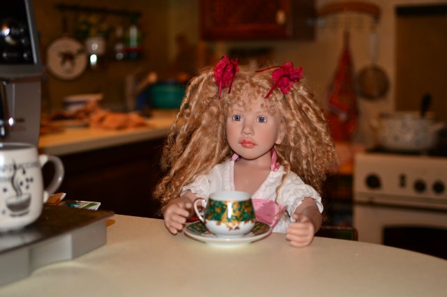 Платье в горошек. Коллекционная кукла Zwergnase, Eugenia