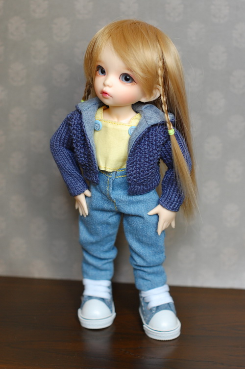 Синий цвет нас покорил. Одежда для куклы БЖД Анте (фото 5)