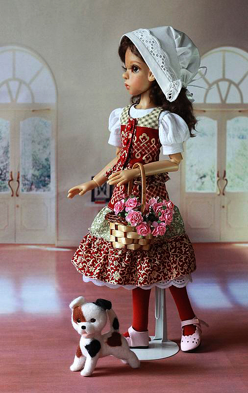 Мона в красном — Куклы Kaye Wiggs (Кайе Виггс): авторские BJD (БЖД) (фото 2)