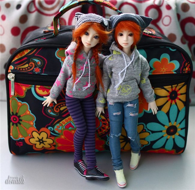 Кинко и Ринри: к путешествию готовы! Nano Haruka & Pure Neemo Azone XS white, OOAK by Tocho, outfit by Yumiko Mikoto (фото 5)