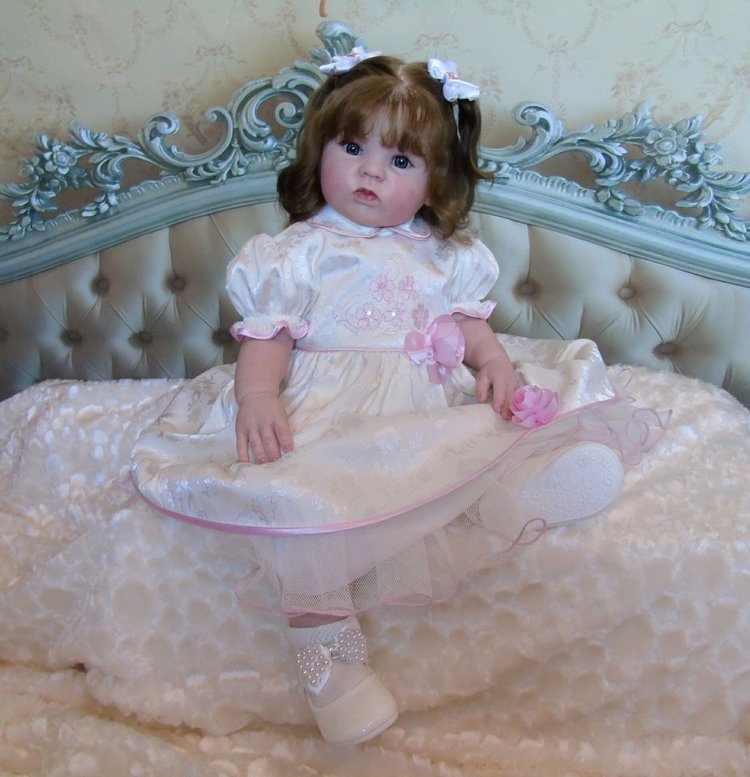 Милая девочка Гулечка — Обучение реборнингу: роспись (фото 7)