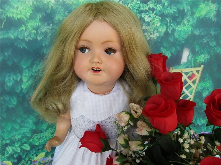 Застенчивая девочка - Весна. Кукла переходного периода Sonneberger Porzellanfabrik 2966 (фото 8)