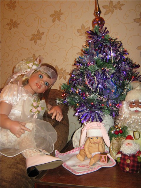 С Новым Годом! Мои куколки - Дед Мороз, Снегурочка и Зайка (фото 2)