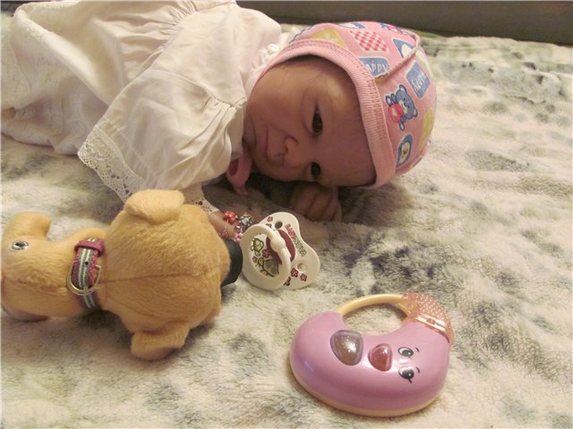 Моя принцесска Евангелинка - нам 1 месяц. Кукла реборн:) (фото 3)