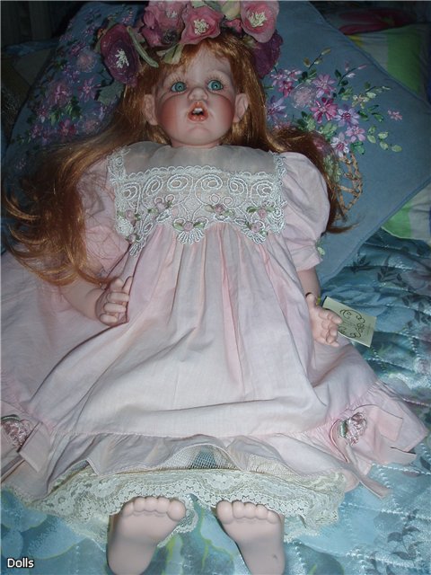 Фарфоровая кукла Ариэль от F.Spanos. Цветочный ангел из моей коллекции кукол (фото 2)