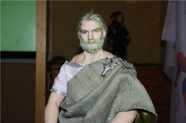 Посейдон и Добрый Гном. Авторские куклы из фимо