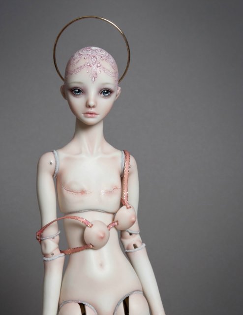 Кукла Марины Бычковой Surviving , что значит "выжившая". Современные амазонки или Рак боится сильных (фото 9)