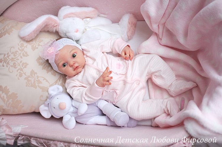 Малышка реборн Лолочка из одноименного молда от Adrie Stoete. Художник- Любовь Фирсова (фото 4)