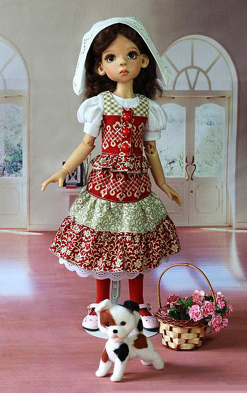 Мона в красном — Куклы Kaye Wiggs (Кайе Виггс): авторские BJD (БЖД) (фото 3)