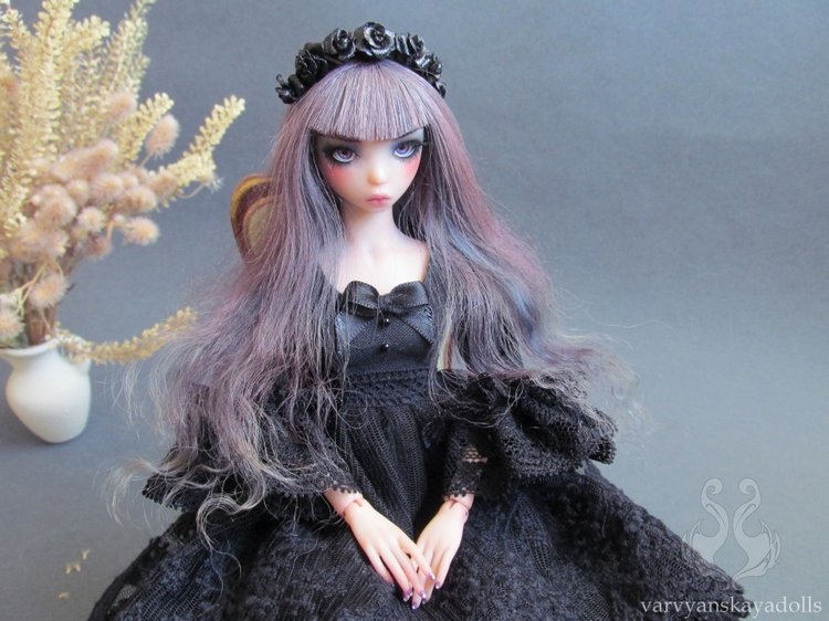 Готическая шарнирная кукла по имени Лаванда (фото 4)