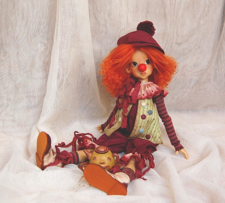 Здравствуй, клоун — Куклы Kaye Wiggs (Кайе Виггс): авторские BJD (БЖД) (фото 4)