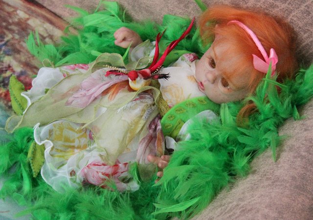 Чудо в перьях, кукла-реборн Элины Кудрявцевой
