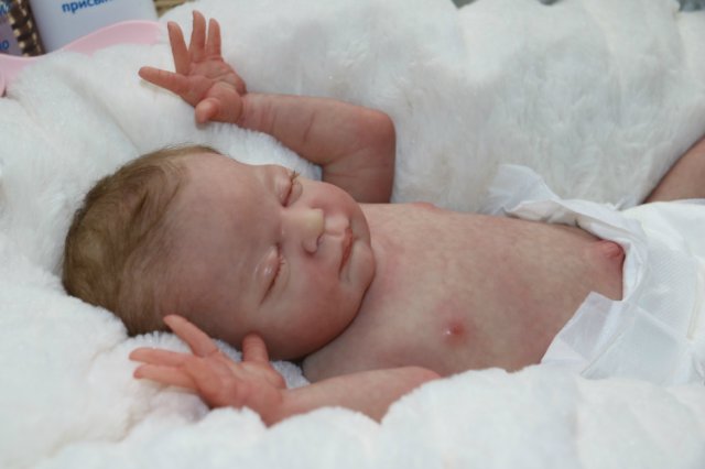 Спящая малышка Рози 2. Куколка реборн Виктории Вишни