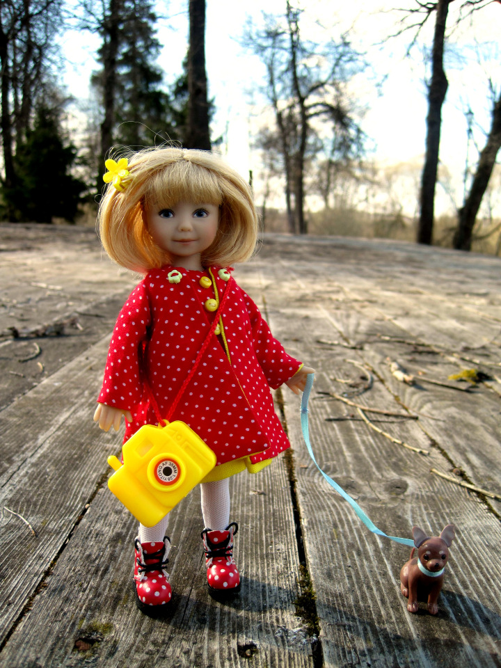 Прогулка в парке. Галочка - коллекционная куколка Дианы Эффнер (фото 6)