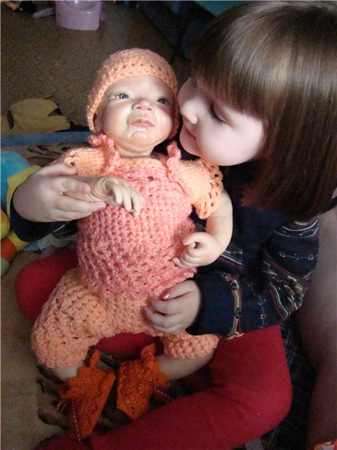 Малышка Агата. Мое новое творение - кукла из ливинг долла своими руками (фото 3)