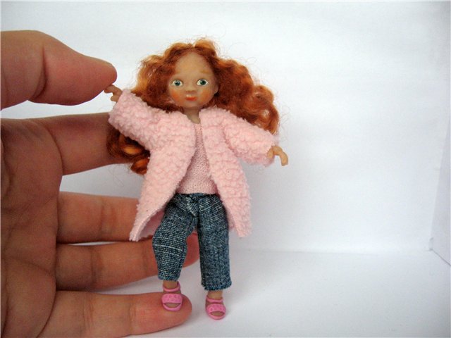 Мини кукла рыжик для кукольного дома (фото 7)