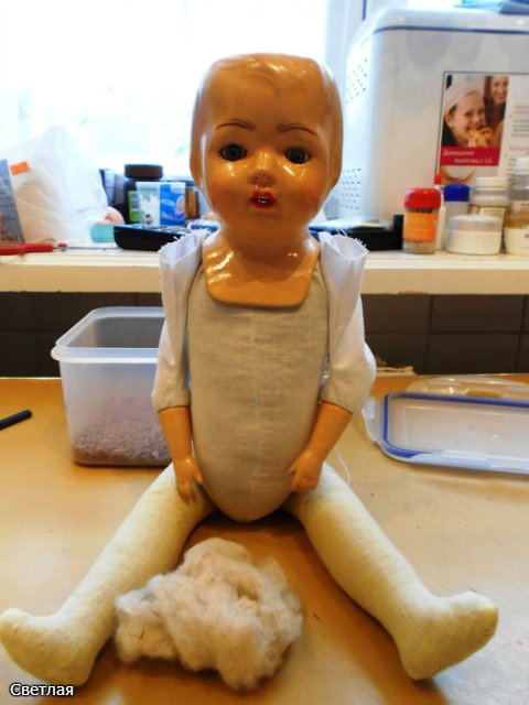 Реставрация самых ранних антикварных кукол Effanbee, 1912 год. + БОНУС, поработаем с кракелюром