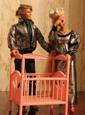 Мастер-класс - Мебель для кукол. Колыбелька для крохотулечки (фото 3)