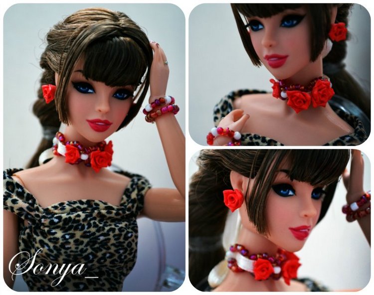 Кукольные мелочи. Часть 4. "Цветочная бижутерия" (фото 8)