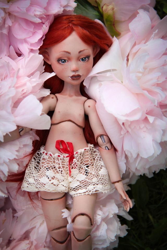 Лаурендиэ и пионы — Авторские шарнирные куклы своими руками: лепка