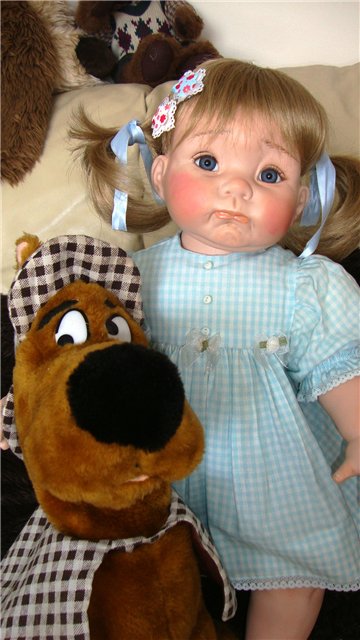 Фарфоровая помпушечка - куколка реплика "Winnie" от Cindy Marschner Rolfe