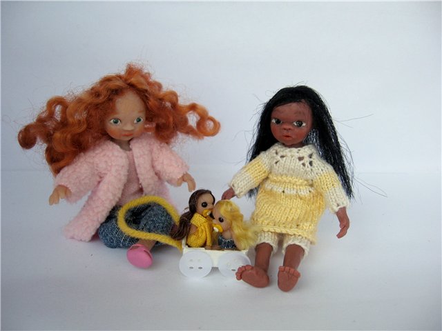 Мини кукла рыжик для кукольного дома