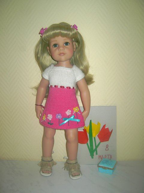 Вязание для кукол Gotz и Вятки. 8 марта (фото 3)
