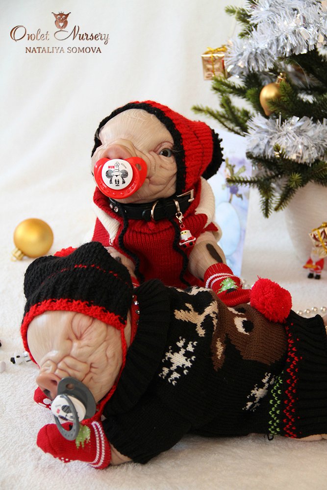 Свинка Пеппа и её младший братик Джордж. Поросята реборн Наталии Сомовой