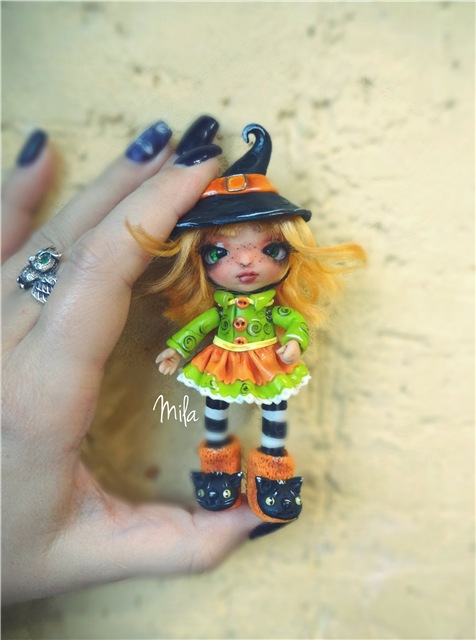 Хеллоунское настроение. Авторские куклы от Милы (фото 2)